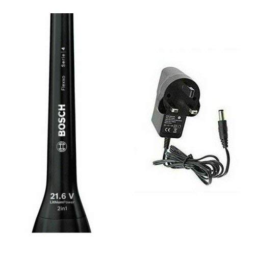 Bosch FLEXXO Genuine 21.6V Lithium Power Charger (VERSION To Charge:- The Bosch Serie 4 Flexxo BBH3211GB Black Vacuum Cleaner) c/w STANLEY KeyTape (image shown)