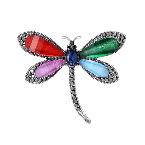Image of Dragonfly Resin Brooch Lapel Pins for Women Girls Cute Elegant Animals Brooches for Dresses Suit Hat Bag Fashion Trendy Jewelry Ceremony Banquet Decoration