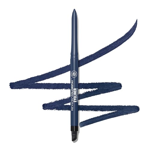 Image of REVLON ColorStay Pencil Waterproof Eyeliner, Smudge-Proof, Eye Makeup with Built-In Sharpener, Long-Lasting, Matte Finish, 213 Navy, 0.01 oz