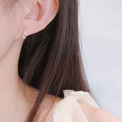 Cartilage Tiny Small Hoop Earrings for Women Girls 925 Sterling Silver Leaf Round Tragus Piercings Endless Hoops 8mm - Image 3