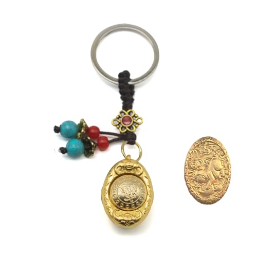 Feng Shui Spin to Win Keychain: Rotating Golden Ingot Wealth Amulet with 12 Zodiac. Lucky for Casino, Slots & Lottery(Pig)