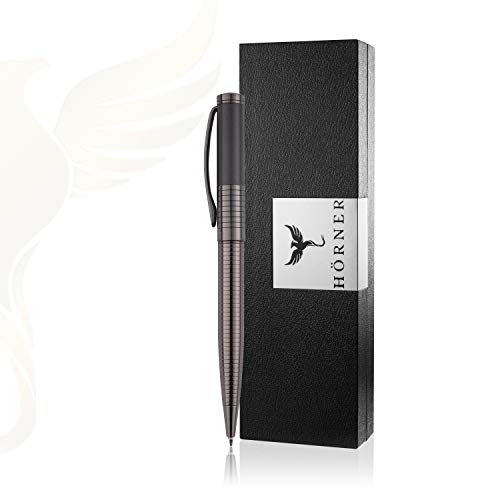 Hörner Fortress High Quality Ballpoint Pen Black Silver, Black,Blue,Silver