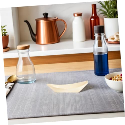 100 platos desechables para sushi de madera 11.5 cm miniatura 7