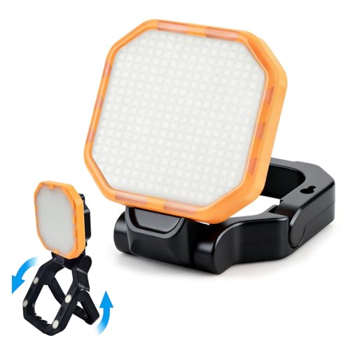 LED Akku Strahler, Arbeitsleuchte 2000LM Tragbar, 4 Lichtmodi, Campinglampe USB Wiederaufladbar, Magnetisch & IPX4, Baulampe für Baustellen,...