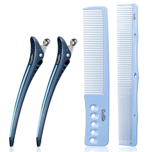 Peine para peinado con clips antideslizantes azul miniatura 1
