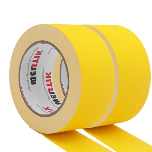 WELSTIK 2 Pack Gaffer Tape Yellow,2' X 33 Yards-10% Longer-Heavy Duty Gaffer Floor Tape Matte Finish...