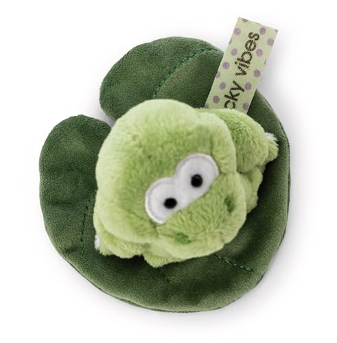 Kuscheltier Frosch Fridolin Frog auf Blatt 7cm - grün - Weiches NICI Plüschtier – niedliches Stofftier zum Kuscheln & Spielen – tolle Geschenkidee für Kinder & Erwachsene | 62281