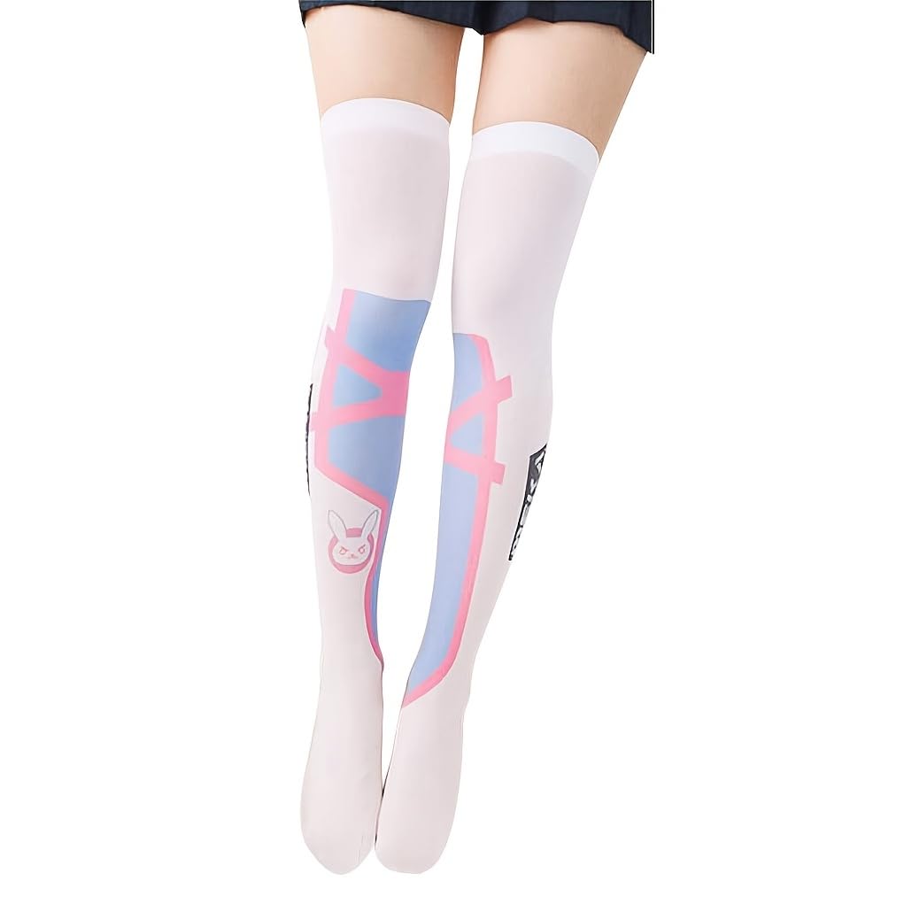 Summer Thin Cute Thigh High Socks for Women Over Knee Thigh Highs Stockings for Cosplay Daily Wear