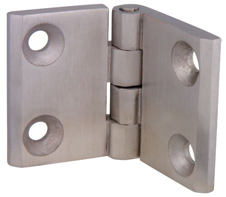 2.36 W. x 2.36 Between Screws, Countersunk Screw Hinges, 316 Stainless Steel (1 Each)