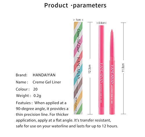 Blue Electronic Technology Company Eye Shadow Pencil, Natural Matte Long Lasting Metallic Eyeliner Pencil Glitter For Women Eye&Lip Liner Professional Waterproof Makeup Gel Colorful Eyeliner(10) #TOP5