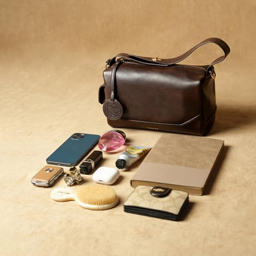 Image of Theater Bonbon Crossbody Duffle Bag for Women Structured Shoulder Handbag with Adjustable and Detachable Strap