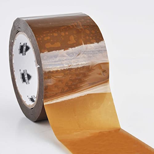 PSBM Packing Tape, 3 Inch x 110 Yards, 12 Pack, Brown Tan, 2 Mil, Packaging Tape for Dispenser Refill, Moving, Storage, Shipping