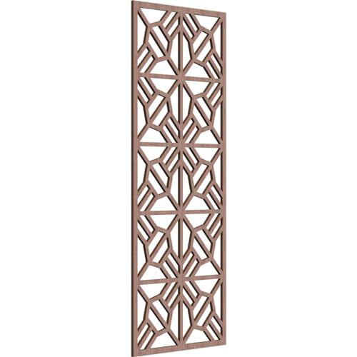 Image of 21 3 /8 inchW x 54 3 /8 inchH x 3 /8 inchT Auburn Decorative Fretwork Wood Wall Panels, Walnut
