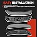 HECASA LED Side Marker Lights Compatible with 2015-2023 Chrysler 300 Replacement for CH2551136 CH2550136 Bumper Signal Parking Lamps 4Pcs Smoke Lens Front & Rear White LED