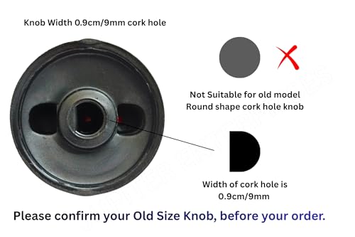 Image of Gas Stove On /Off Knobs Push Button Knobs Compatible for Butterfly /Prestige & major stoves(Blacktop /Stainless Gas stoves)-4 Units