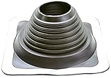 MASTER FLASH Dachdurchgang EPDM - Einbaubereich 121-254 mm - Dachflansch - Rohrdichtung - Aluminiumsockel - Flexible Dachdurchführung - Kaminsicherung