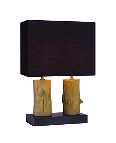 Lampe à Poser décoration Bois - luminaire Double décoratif Chalet Chic - Tree 2