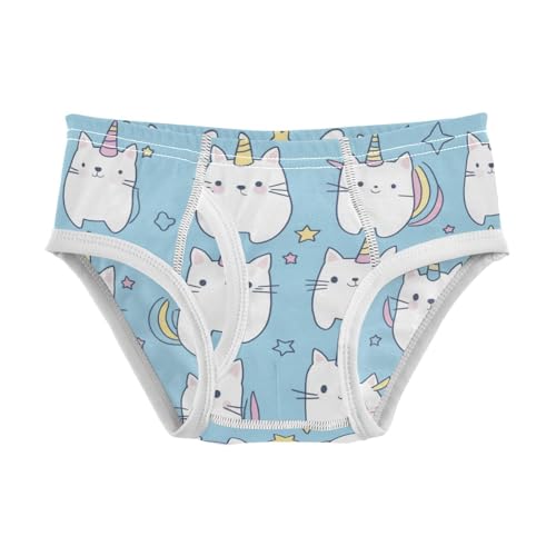 Wusikd Cute Cats Boys' Underwear Cotton Unicorn Horns Boys Briefs Soft Toddler Underwear 2T