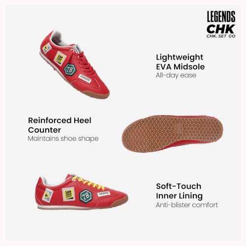 Image of CHK Legend Men's Casual Shoes | Premium Microfiber PU Upper | Cushioned Insole & EVA Midsole | Durable High-Abrasion Outsole | Lightweight Lace-Up Fashion Sneakers for Everyday Comfort