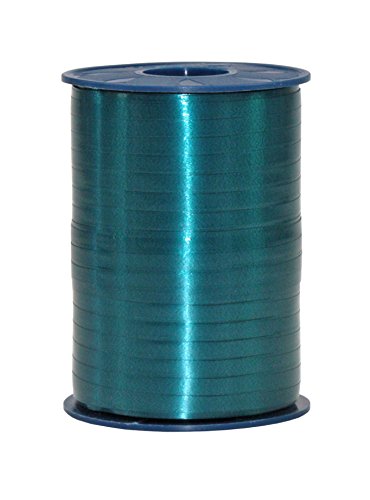 Präsent C.E. PATTBERG Geschenkband smaragdgrün, 500 Meter Ringelband 5 mm zum Basteln, Dekorieren & Verpacken von Geschenken zu jedem Anlass