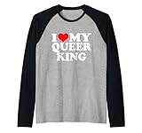 I heart Queer King I love Queer King es personal para tu hombre Queer King, mamá, adolescente, papá, tío, abuelo, primo, sobrino, hijo, para celebrar su cumpleaños, puede ser un regalo de nueva mamá para el anuncio del día del nombre del bebé recién nacido.