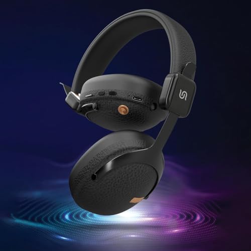 Image of Porodo Onyx Sonic Wireless headphone, Bluetooth V5.4, Hi-Res Audio, Multi-Functional Key Control, 40mm Driver, 18H Playtime, Game & EQ Mode, TF Card Playback, more than 10M Transmission Range (Black)