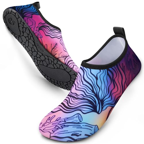 Image of SIMARI Water Shoes for Women Men Swim Aqua Socks Beach Pool Essentials Barefoot Surf River Boat Kayak Sea Yoga Sand Exercise Sport Accessories Breathable Quick-Dry Adult Youth Kid Size SWS001