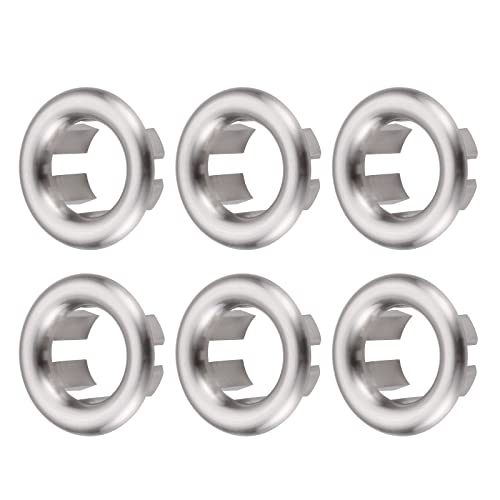 Anneaux de trop-plein nickel brossé ARCORA cache trou lavabo cuisine salle de bain