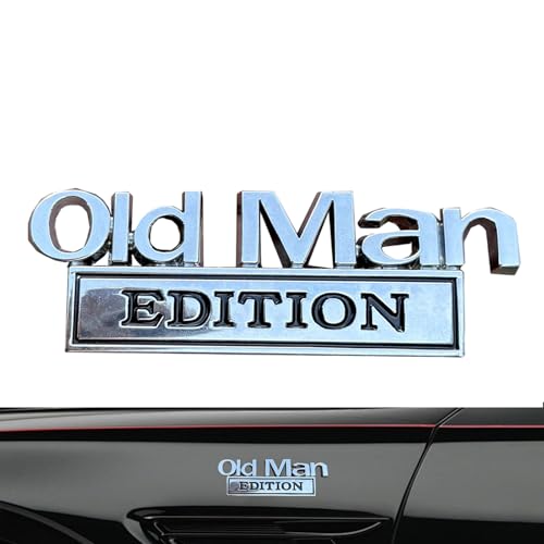 BADGE AUTO Old Man Edition, Emblema In Metallo 3D Old Man Edition, Badge Adesivi Della Targhetta, Decorazioni Di Auto Divertenti Per Autos Bilanciere Posteriore Posteriore Laterale