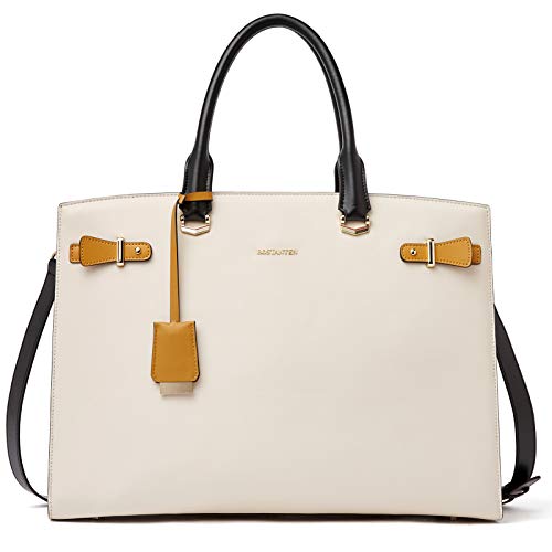 BOSTANTEN Briefcase for Women 15.6 Inch Genuine Leather Laptop Briefcase Shoulder Work Tote Bag Lady Purse