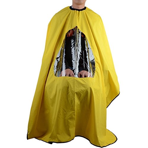 Big Sale !! Ewinever Professional Hair Salon Nylon Cape Hair Cutting Cape Barber Gown with Viewing Window (Yellow)