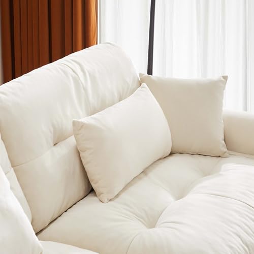 Image of SoarFlash Velvet Sectional Middle Position Sofa, Beige