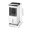 MZQMK Evaporative Air Cooler Portable, Cooling Fan For Room Garage Patio, Fans That Blow Cold Air For Room, Bedroom, Indoor, Office(26x26.5x61.8cm/10x10.4x24in)