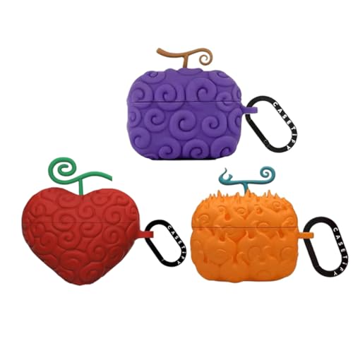 CASETiFY ワンピース AirPods ケース 悪魔の実 紫 オレンジ Amazon.co.jp: ワンピース 紫/オレンジ色/赤 悪魔の実 AirPods Pro
