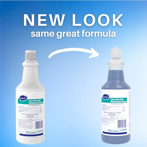 Image of CREW Diversey 100925283 Neutral Non-Acid Bowl & Bathroom Disinfectant, 32 oz Squeeze Bottle, 12 /CT | Ready to Use, Fresh Scent, Toilet Bowls, Urinals, Shower Rooms, Locker Rooms, Hard non-porous Surfaces