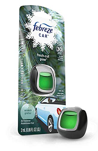 Image of Febreze Car Vent Clip Air Freshener - Fresh-Cut Pine - Holiday Collection 2017 - Net Wt. 0.06 FL OZ (2 mL) Per Vent Clip - Pack of 2 Vent Clips