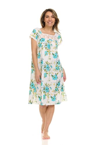 Image of Womens Nightgowns Sleepwear Soft Pajama Dress Nightshirts