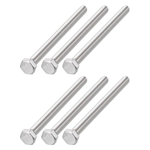 Image of METALLIXITY Hex Head Bolts (5 /16-18 x 4-1 /2 inch) 6Pcs, 304 Stainless Steel 18-8, Fully Threaded, External Hex Drive, Plain Finish, Hex Head Screw Bolt, Silver