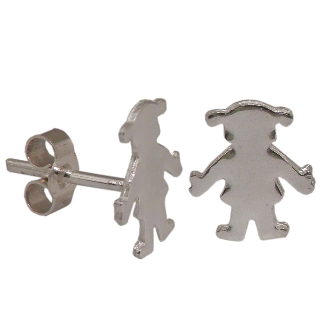 Girls Silver 925 Sterling Stud Earrings Handmade UK. Boxed in Gift Bag - Lesley H Phillips