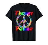 Das ist Mein Hippi Kostüm Karneval Gruppe Paar Kostüm Farbenfroh bunt Hippie Design im Retro Vintage Design mit bemaltem Hippie Camper Van Hippie Flower Power Krone Peace Friedenssymbolen, Blumen Cannabis-Blatt und Peace-Zeichen.