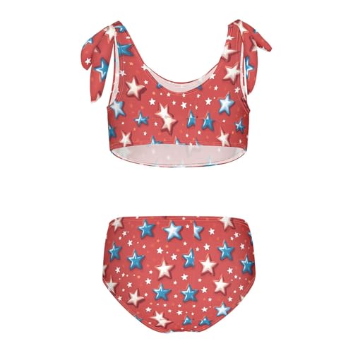 Image of Boccsty Cute Crab Red Blue Girls Swimsuits Kids Bikini Sets 2 Pcs Bathing Suit for 3T