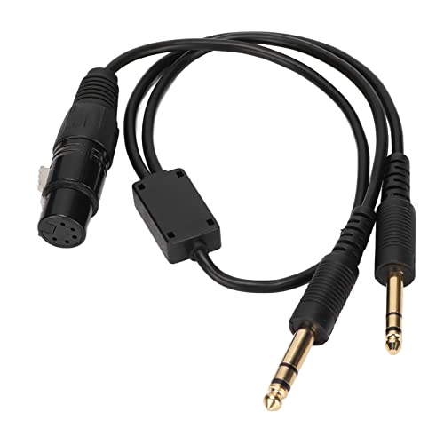 Adaptador de cable XLR a doble enchufe GA para aviación miniatura 3