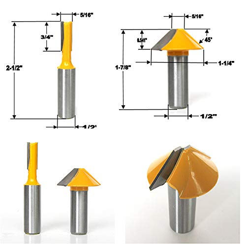 Profession GFJAVGJ4623601 1/2 Inch Shank Window Grill Muntin Mullion Cutter Router Bit thumb #2