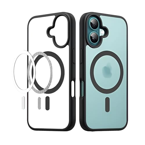 Image of Compatible with iPhone 16 Plus Case [6.7 Inch] with Black Border | Compatible with Mag-Safe Clear Cover | Anti-Yellowing | Slim Fit & Enhanced Protection