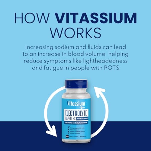 Vitassium Electrolyte Capsules, Electrolytes for The Management of POTS and High Sodium Diets (500mg Sodium - 100mg Potassium), Unflavored, 100 Salt Pills (Size 0) - Image 3