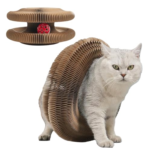 Ratpzou Rascador para Gatos Interior,Tablas De Rascado De Cartón Corrugado Plegables,Juguete De Cartón Actividad Divertida Juego Mascotas - para Proteger Muebles En Dormitorio Sala De Estar Hogar