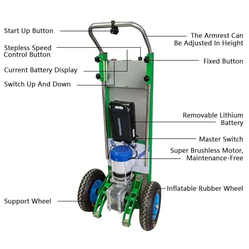 Carretilla eléctrica para escaleras 800W 881lb carga miniatura 2