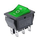 Interrupteurs Interrupteur à bascule 3 positions 110 V 220 V 250 V 6 broches 16 A 20 A 6 broches 22 mm KCD4 Swich 1 pièce(Green Switch)