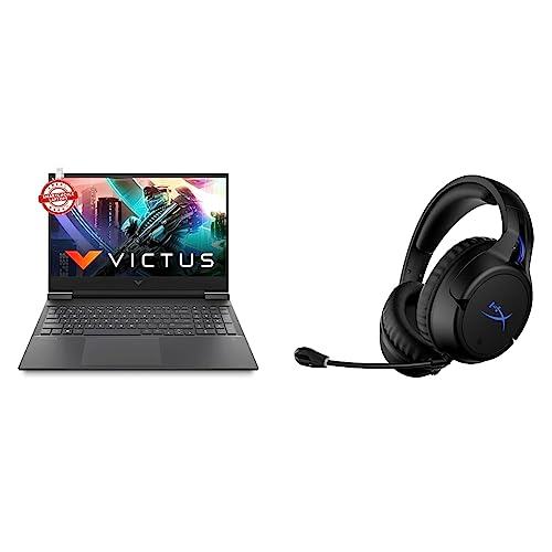 Image of HP Victus Gaming AMD Ryzen 7-5800H 16.1 inch(40.9 cm) FHD Gaming Laptop & HyperX Cloud Flight ? Wireless Gaming Headset for PS5 and PS4