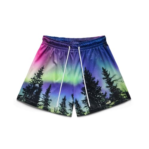 Mens Graphic Streetwear Shorts Athletic Quick Dry Basketball Wide Leg Gym Stylish Deisgner Workout with Pockets